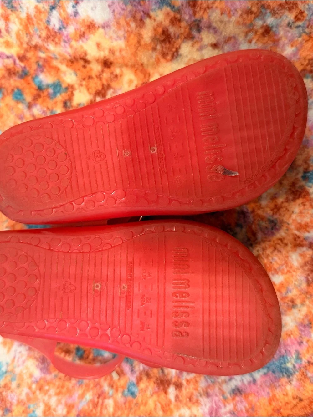 Mini Melissa Popsicle Jelly Sandals Pink Toddler Size 8 Ice Cream Summer